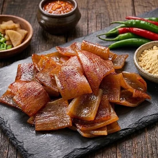 국내산 쫀득 단짠 양념 돼지껍데기 500g 2팩