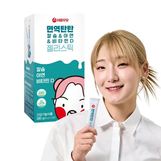 서울우유 면역탄탄 칼슘 아연 비타민D 젤리스틱, 14포, 1팩