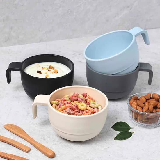히키스 전자렌지용 냉동밥 죽 간식보관 일체형손잡이볼 아이보리 550ml 1개