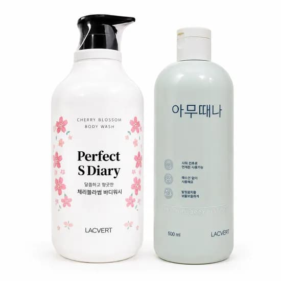 라끄베르 아무때나 때필링 500ml + 체리블라썸 바디워시 1000ml, 1세트