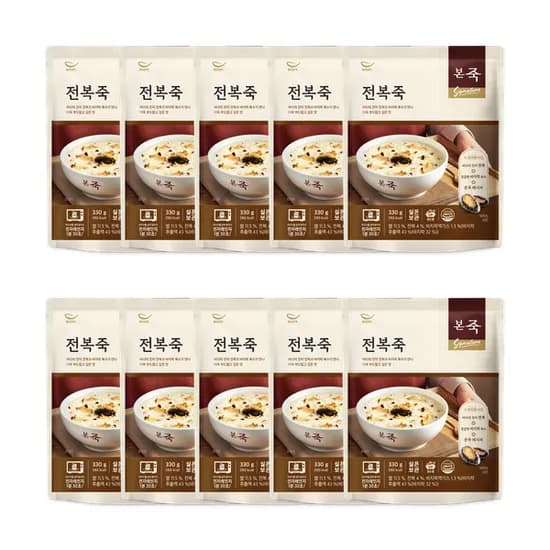 본죽 전복죽 330g 10개