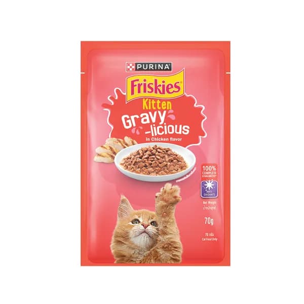 퓨리나 프리스키스 그레이비 파우치 고양이 키튼치킨 습식사료 80g 12개입