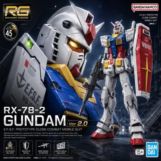 반다이 RG 퍼스트 건담 2.0 RX-78-2 Ver 2.0, 1개
