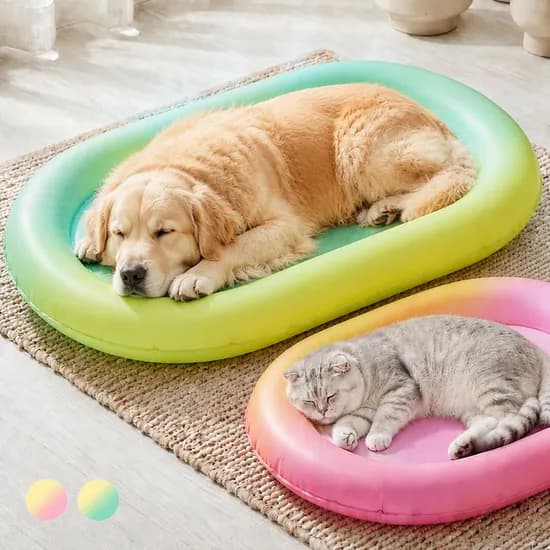 강아지 고양이 반려견 쿨매트, 핑크샤벳, L, 1개