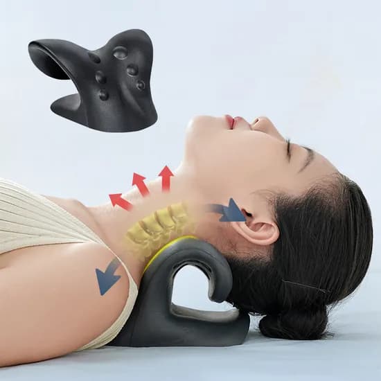 거북목 교정 스트레칭 필로우 넥스트레쳐, 픽스블랙, 2개