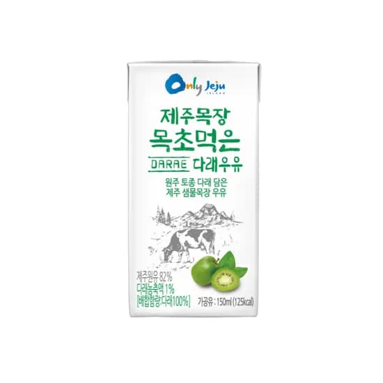 제주목장 목초먹은 다래우유, 150ml, 24팩, 1박스