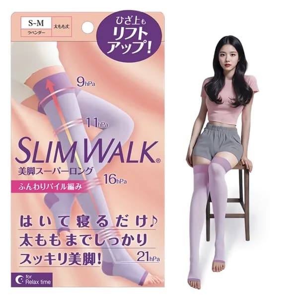 슬림워크 야간 수면용 슈퍼롱 압박스타킹 라벤더 S-M 1개 21,500원