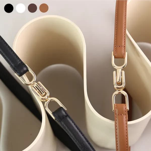 MADEBUY 슬림 여성 가죽 벨트 블랙&브라운 FREE(105cm) 2세트