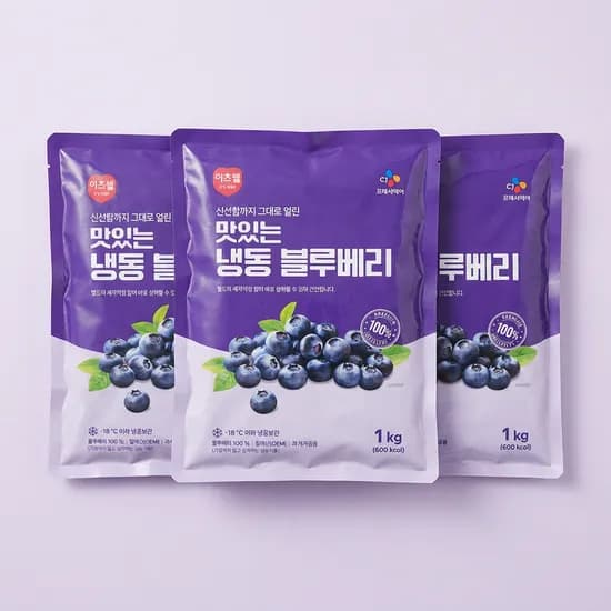 CJ프레시웨이 이츠웰 냉동 블루베리 1kg 3개