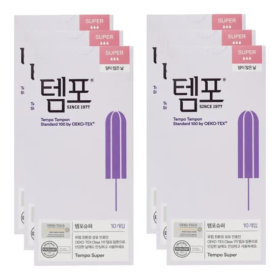 동아제약 템포 슈퍼 탐폰 60P 6팩 31,900원