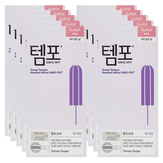 동아제약 템포 슈퍼 탐폰 60P 10팩