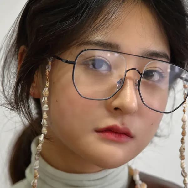 메탈 투브릿지 보잉 오버사이즈 안경테 블랙 ONE SIZE 1개 18,900원