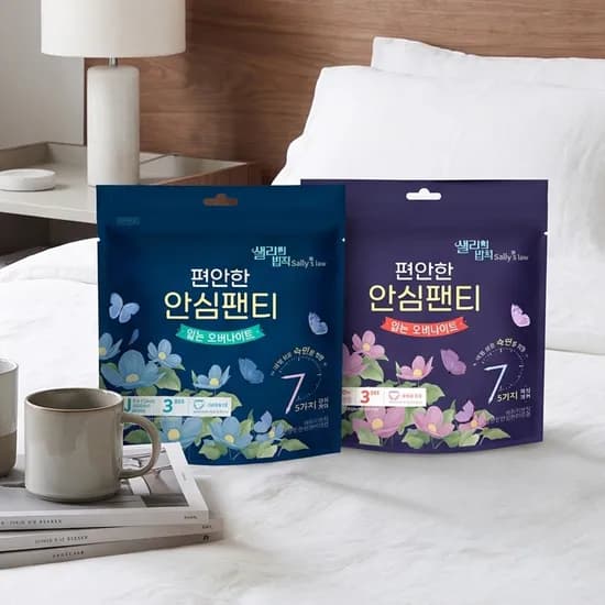 샐리의 법칙 편안한 안심팬티 입는 오버나이트, 중형, 3매, 5팩
