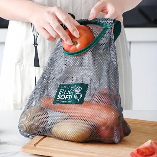야채 채소 메쉬 보관망, 그린, 2개