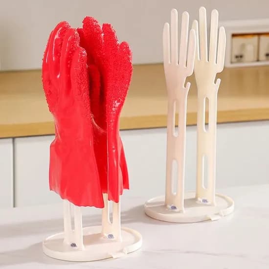다용도 핸드 폼 고무장갑 건조 거치대 스탠드형, 화이트, 1개