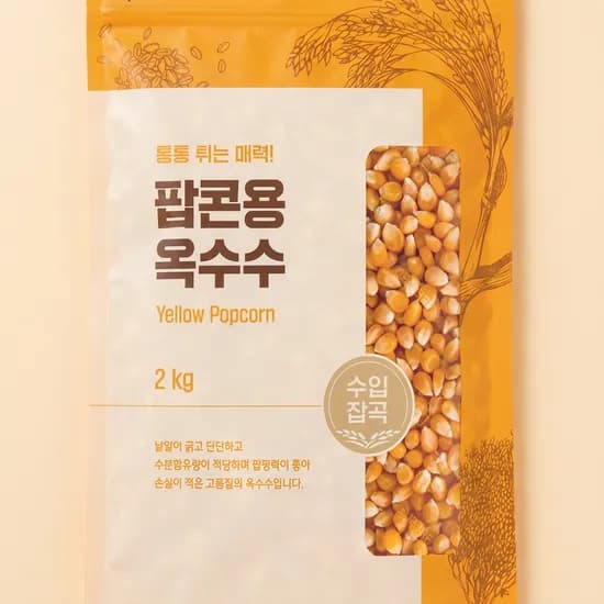 대구농산 팝콘용 옥수수 2kg 2개