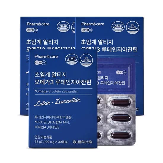 초임계 알티지 오메가3 루테인지아잔틴 1100mg 30캡슐 3개 26,500원