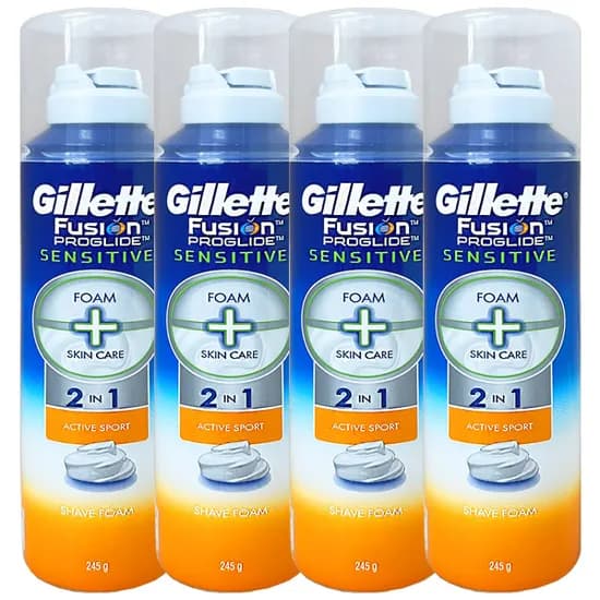 질레트 퓨전 2in1 쉐이브 폼 245g 4개