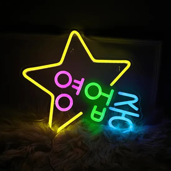 21세기트랜드 별풍선 영업중 네온사인 레터링 아크릴 간판, 컬러