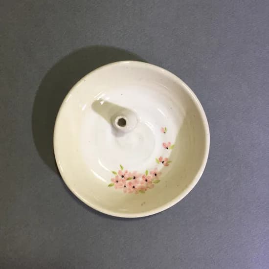 그리다공방 도자기 핸드페인팅 수반 한송이수반, 벚꽃, 지름 12.5cm