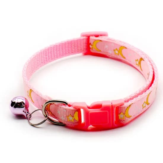 강아지 고양이 방울 목걸이, 핑크, 20-33cm, 1개