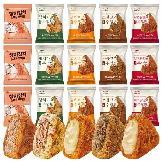한우물 구운주먹밥 5종 혼합세트 100g 15개 18,900원