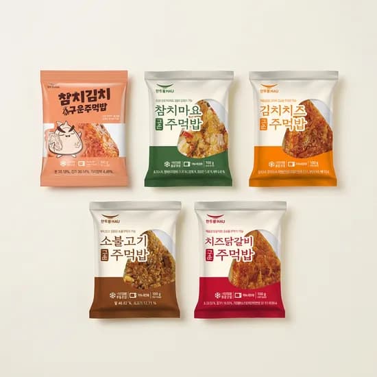 한우물 구운 주먹밥 5종 혼합세트 100g 30개