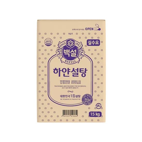 백설 하얀설탕 15kg 1개