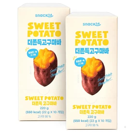 스낵24 더쫀득고구마바 고구마스틱 22g 2팩