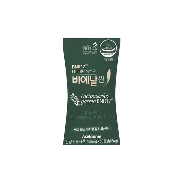비에날씬 다이어트 유산균 BNR17 60캡슐 1개