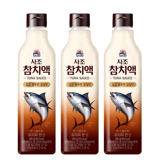 사조 참치액 500g 3개