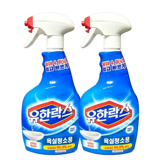 유한양행 유한락스 욕실청소용 세정제 600ml 2개