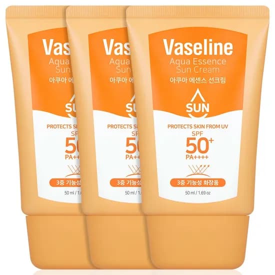 바세린 아쿠아 에센스 선크림 50ml 3개