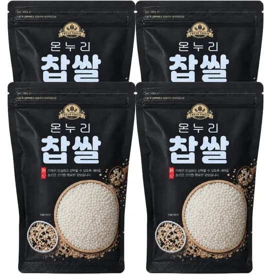 새마을농산 국산 황금 찰찹쌀, 500g, 4봉