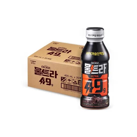 일동후디스 하이뮨 울트라 49g 블랙초코맛 400ml 20개 57,000원