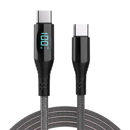 굿밸류 디스플레이 C to C PD 100W 초고속 충전케이블, 블랙, 1.2m, 1개