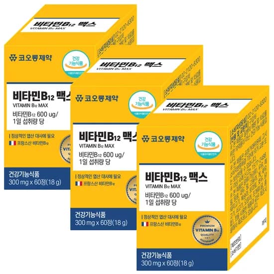 코오롱제약 비타민 B12 맥스 60정 3개
