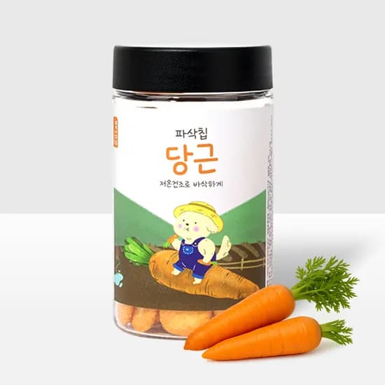 강아지 야채 수제 간식 파삭칩, 당근, 50g, 1개