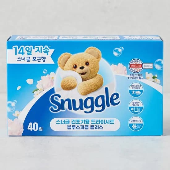 스너글 드라이시트 블루스파클 40입 1개