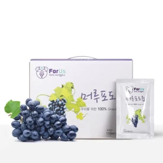For us 머루포도즙 저온착즙 110ml 50팩