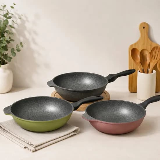 셰프웨이 IH 다용도 궁중팬 웍, 32cm, 마블, 1개