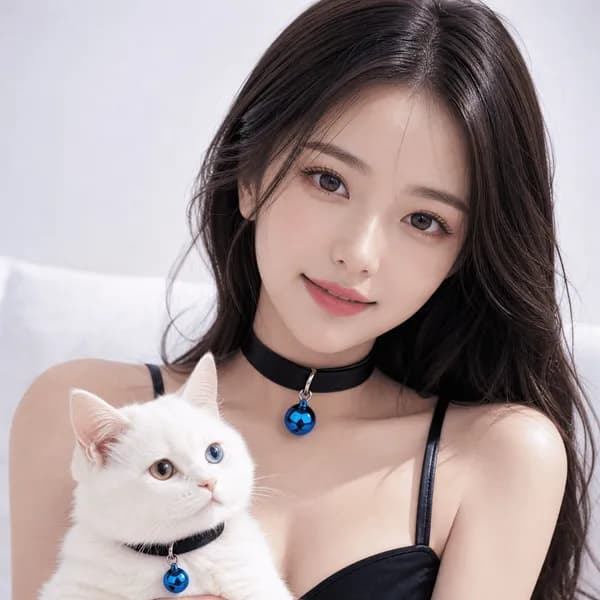 고양이 강아지 미니 목방울 목걸이 악세사리, 랜덤, 2개