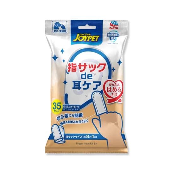 어스펫 반려동물 귀청소 핑거타입 물티슈, 111g, 35매입, 1개