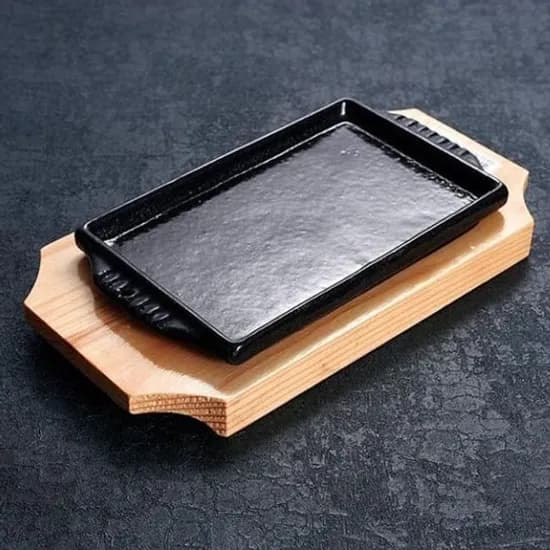 코팅 사각 2호 장어 무쇠팬 스테이크팬, 18cm, 1개