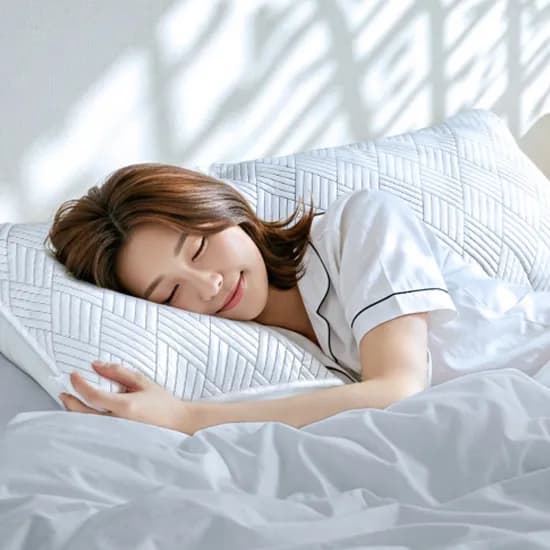 온다잠 고급 밴딩 온다잠 쿨매트, 화이트, 퀸, 150x200cm, 쿨매트+쿨베개 세트
