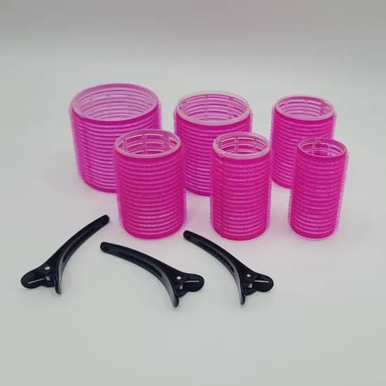 간편 볼륨 헤어롤, 핑크, 4cm, 1개