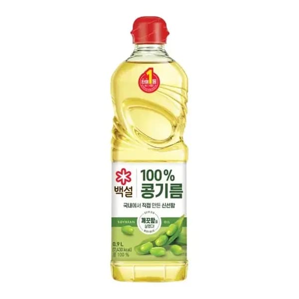 백설 콩기름 식용유 900ml 2개 11,400원