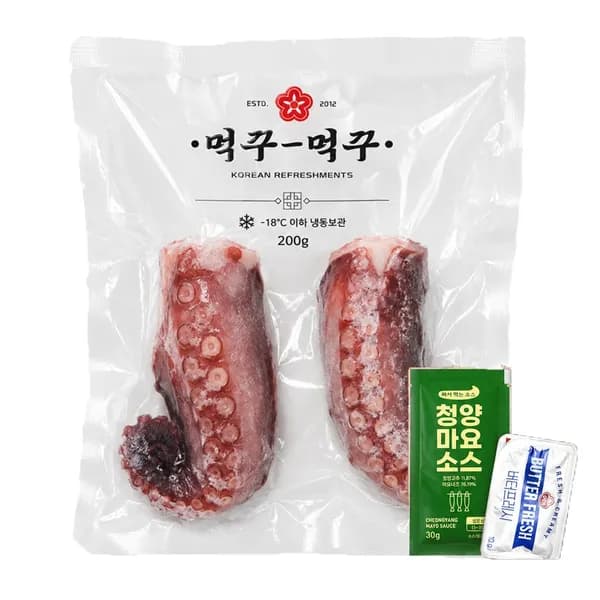 먹꾸먹꾸 냉동 가문어 통족 200g 1개