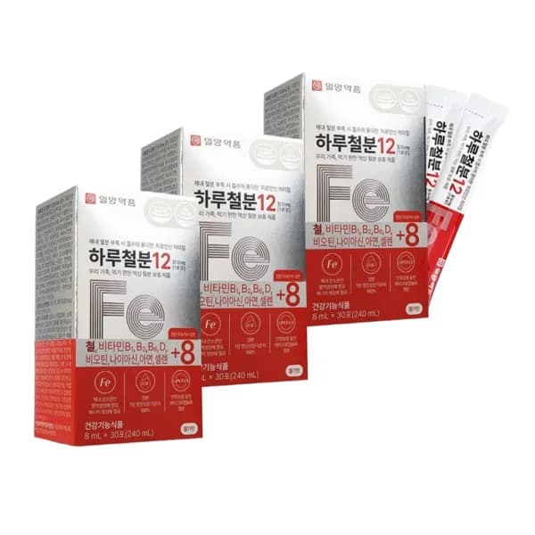 일양약품 하루철분12mg 액상 8ml 30포 3개