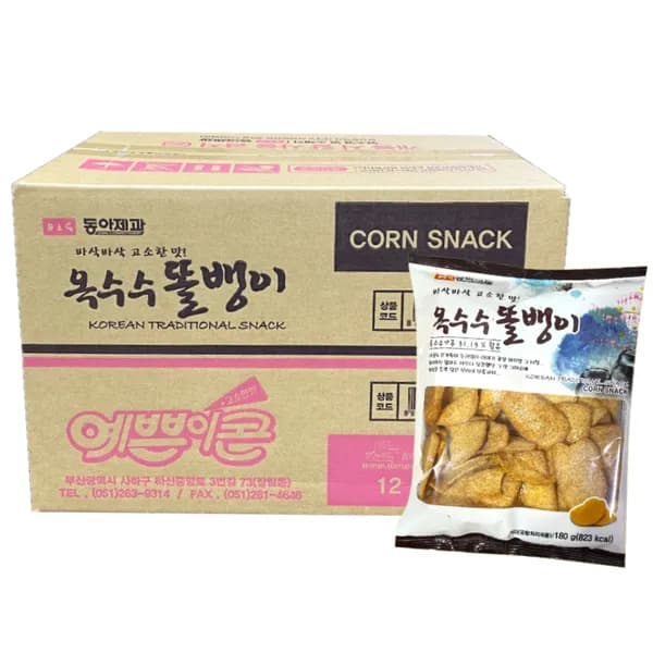 동아제과 옥수수 똘뱅이 180g 12개